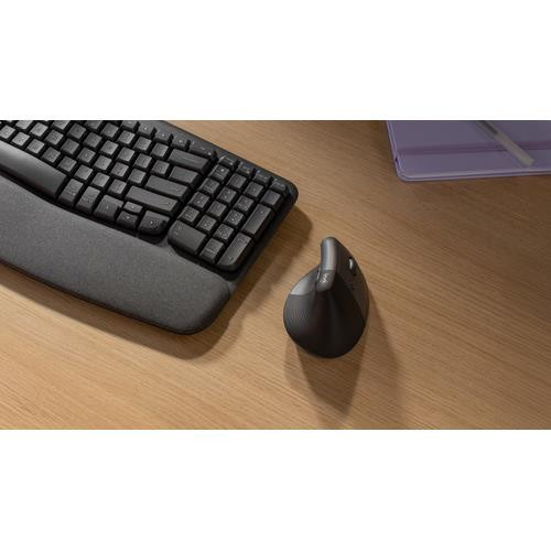 Logitech Lift souris Bureau Droitier RF sans fil + Bluetooth Optique 4000 DPI - 910-006466