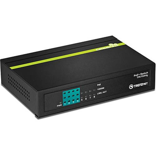 Trendnet  commutateur réseau Non-géré Connexion Ethernet, supportant l'alimentation via ce port (PoE) Noir - TPE-TG44G