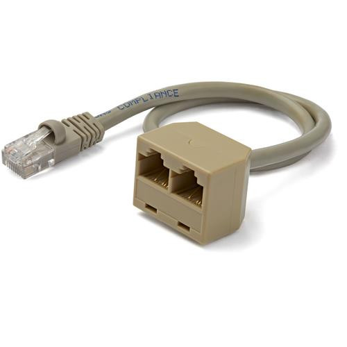 StarTech.com Câble répartiteur RJ45 2 vers 1 - Câble adaptateur Ethernet - 1x RJ45 (M) 2x RJ45 (F) - RJ45SPLITTER