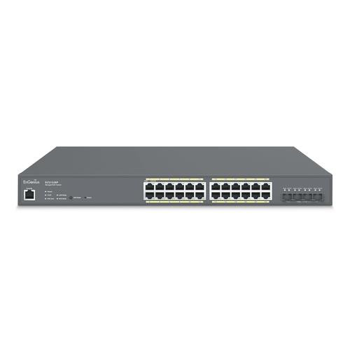 EnGenius  commutateur réseau Géré L2+ Gigabit Ethernet (10/100/1000) Connexion Ethernet, supportant l'alimentation via ce port (PoE) Gris - ECS1528P