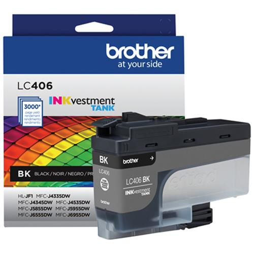 Brother LC406BKS cartouche d'encre 1 pièce(s) Original Rendement standard Noir - LC-406BKS Brother LC406BKS cartouche d'encre 1 pièce(s) Original Rendement standard Noir - LC-406BKS