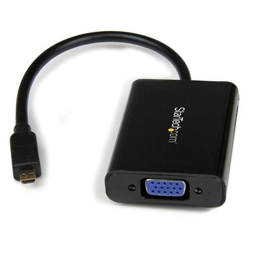 StarTech.com Câble Adaptateur Micro HDMI vers VGA avec Audio - Convertisseur Micro HDMI (M) vers VGA (F) - MCHD2VGAA2