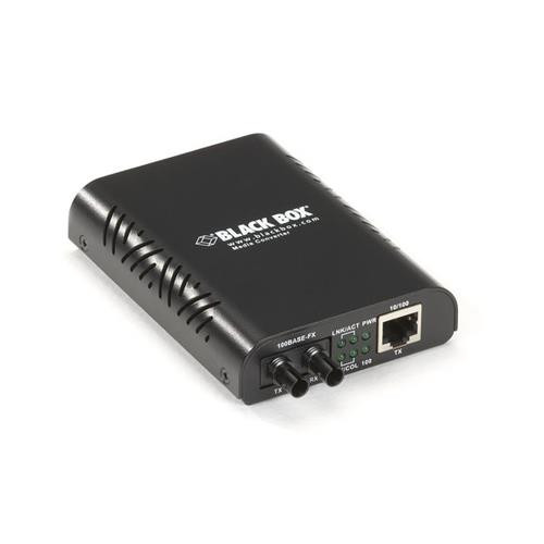 Black Box  convertisseur de support réseau 100 Mbit/s 1300 nm Multimode Noir - LBMC300-MMST