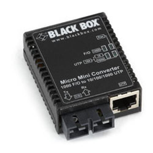 Black Box  convertisseur de support réseau 1000 Mbit/s 1310 nm Monomode Noir - LMC4004A