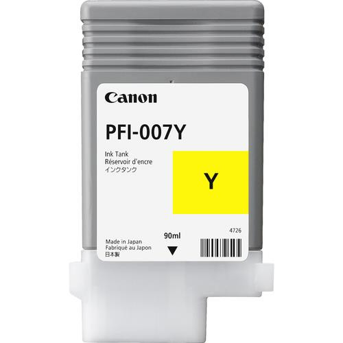 Canon PFI-007Y cartouche d'encre Original Rendement standard Jaune - 2146C001