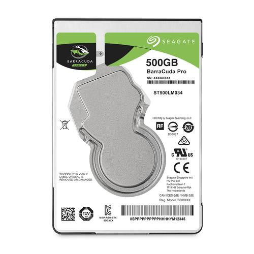 Seagate Barracuda Pro disque dur 500 Go 7200 tr/min 128 Mo 2.5" Série ATA III - ST500LM034