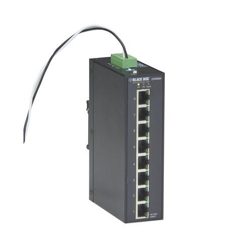 Black Box  commutateur réseau Non-géré Gigabit Ethernet (10/100/1000) Connexion Ethernet, supportant l'alimentation via ce port (PoE) Noir - LPH008A-R2