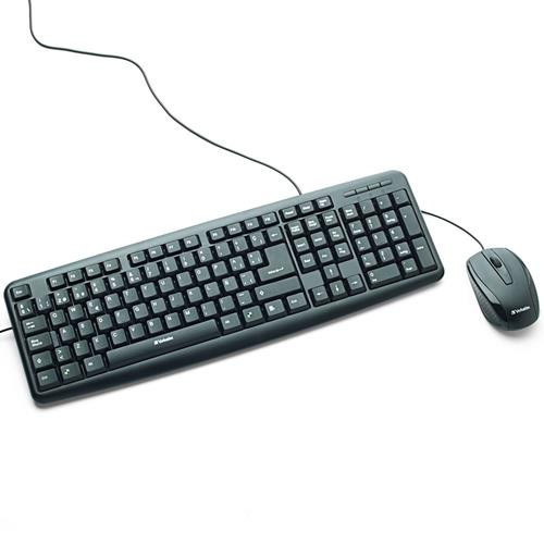 Verbatim  clavier Souris incluse Universel USB Noir - 98111
