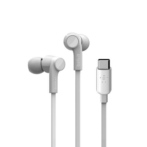 Belkin ROCKSTAR Casques Avec fil Ecouteurs Appels/Musique USB Type-C Blanc - G3H0002BTWHT