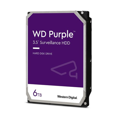 Western Digital Purple Surveillance disque dur 6 To 5700 tr/min 128 Mo 3.5" SATA - WD62PURZ
