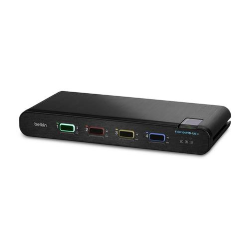 Belkin  commutateur écran, clavier et souris Noir - F1DN104KVM-UN-4 Belkin  commutateur écran, clavier et souris Noir - F1DN104KVM-UN-4