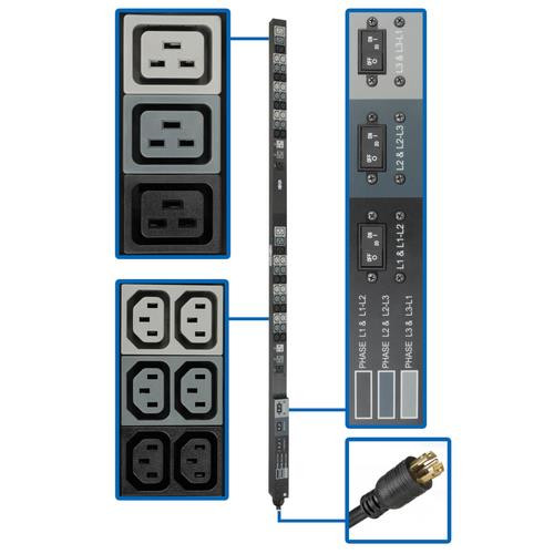 Tripp Lite  unité de distribution d'énergie 48 sortie(s) CA 0U Noir - PDU3V6L2130
