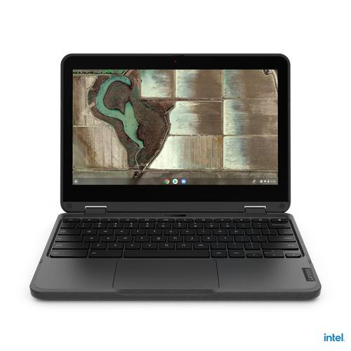 Lenovo 500e Chromebook Gen 3 (Intel) Intel® Celeron® N N5100 29,5 cm (11.6") Écran tactile HD 8 Go LPDDR4x-SDRAM 64 Go eMMC Wi-Fi 6 (802.11ax) ChromeOS Gris - 82JB0002US
