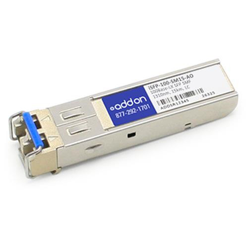 AddOn Networks  module émetteur-récepteur de réseau Fibre optique 100 Mbit/s SFP 1310 nm - ISFP-100-SM15-AO AddOn Networks  module émetteur-récepteur de réseau Fibre optique 100 Mbit/s SFP 1310 nm - ISFP-100-SM15-AO