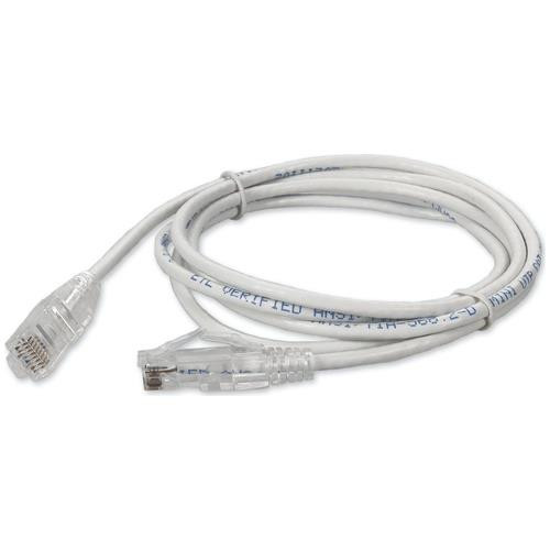 AddOn Networks  câble de réseau Blanc 2,13 m Cat6a U/UTP (UTP) - ADD-7FSLCAT6A-WE