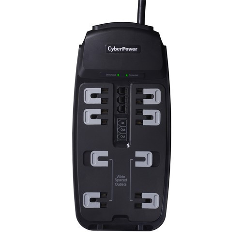 CyberPower  protection surtension Noir 8 sortie(s) CA 125 V 1,8 m - CSP806T