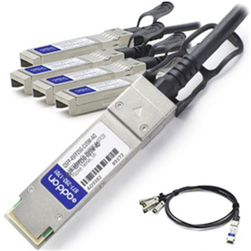 AddOn Networks 5m, QSFP28/4xQSFP28 câble InfiniBand et à fibres optiques 1 m Noir, Argent - QSFP-4SFP25G-CU5M-AO