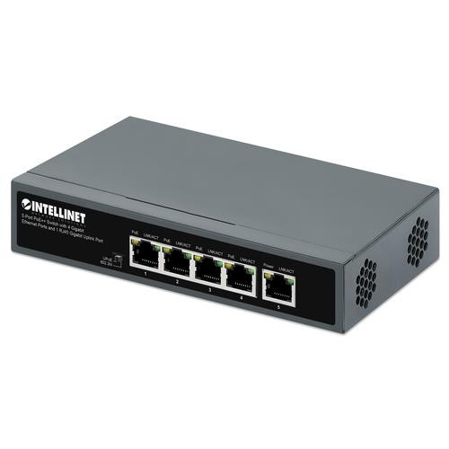 Intellinet  commutateur réseau Non-géré Gigabit Ethernet (10/100/1000) Connexion Ethernet, supportant l'alimentation via ce port (PoE) Noir - 562010