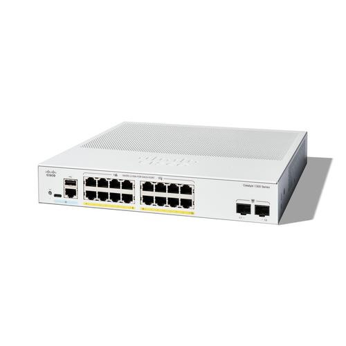 Cisco  commutateur réseau Géré L2/L3 Gigabit Ethernet (10/100/1000) Blanc - C1300-16P-2G