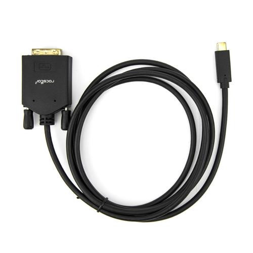 Rocstor  câble vidéo et adaptateur 0,396 m USB Type-C DVI Noir - Y10C205-B1