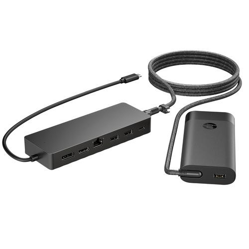 HP Ensemble combiné concentrateur USB-C et chargeur pour PC portable Universal - 9H0H9AA