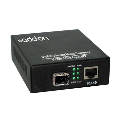 AddOn Networks 1000BTX-SPF convertisseur de support réseau 1000 Mbit/s Noir - ADD-GMC-SFP