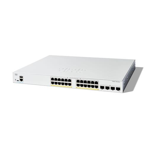 Cisco Catalyst 1300 Géré L2/L3 Gigabit Ethernet (10/100/1000) Connexion Ethernet, supportant l'alimentation via ce port (PoE) Gris - C1300-24FP-4G