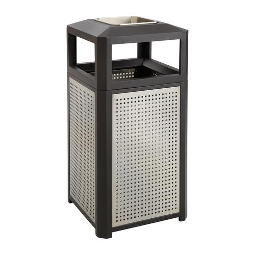Safco Evos 56,7 L Rectangulaire Acier galvanisé, Acier Noir, Gris - 9933BL
