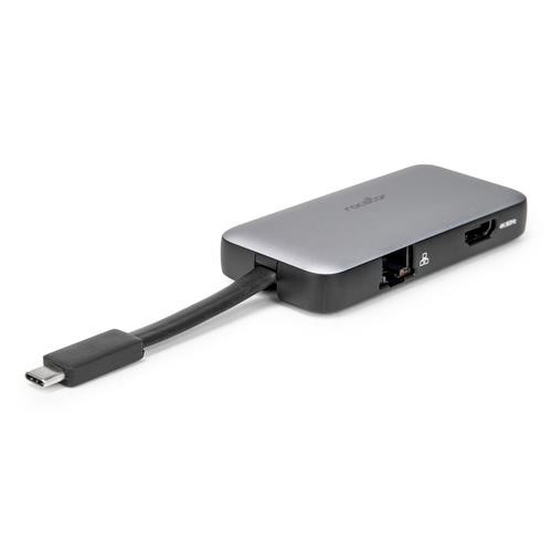 Rocstor  hub & concentrateur USB Type-C 5000 Mbit/s Noir, Gris - Y10A304-S1
