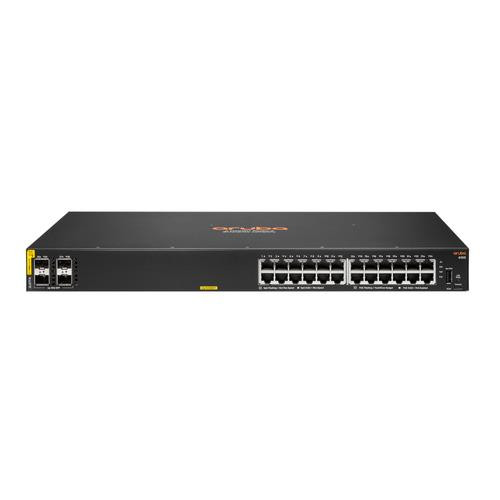 HPE Aruba Networking Aruba 6100 24G Class4 PoE 4SFP+ 370W Géré L3 Gigabit Ethernet (10/100/1000) Connexion Ethernet, supportant l'alimentation via ce port (PoE) 1U Noir - JL677A#B2B