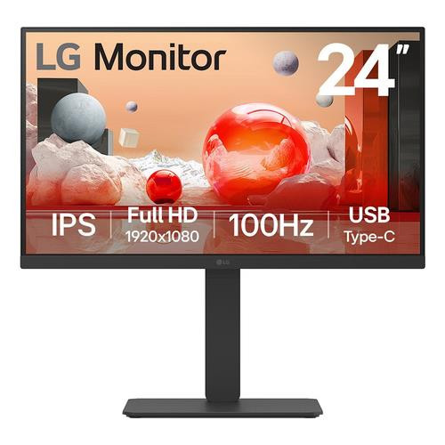 LG 24BA650 écran plat de PC 60,5 cm (23.8") 1920 x 1080 pixels Full HD LED Noir - 24BA650-B.AEU