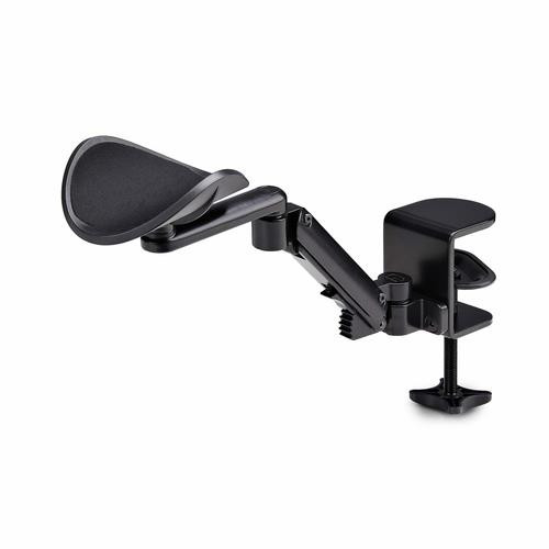 StarTech.com Repose Bras Articulé Ergonomique pour Bureau, Support Ergonomique Réglable pour Bras/Coude, Rotation à 360 Degrés, Repose-Bras/Appui-Bras avec Installation par Serrage sans Perçage, Noir - 1AHC-DESK-ARM-REST