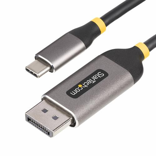 StarTech.com Câble USB-C vers DisplayPort de 3m, 8K 60Hz, 4K 144Hz, HDR, Câble Adaptateur USB-C vers DP, Câble de Conversion Vidéo USB Type-C vers DP 1.4, Compatible USB4/Thunderbolt 3/4 - 142-USBC-DP-8K-10F