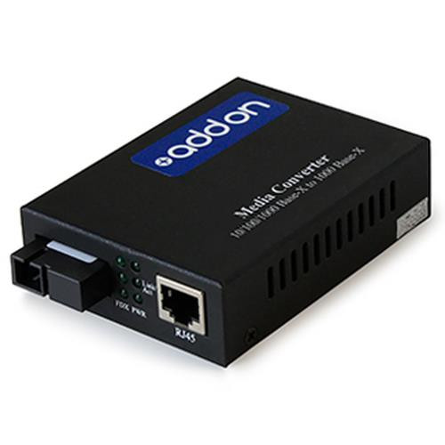 AddOn Networks  convertisseur de support réseau 1000 Mbit/s 1550 nm Monomode Noir - ADD-GMC-BX-4USC