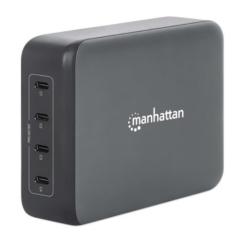 Manhattan  chargeur d'appareils mobiles Téléphone portable, Ordinateur portable, Consoles portables, Smartphone, Tablette Noir Secteur Charge rapide Intérieure - 102667