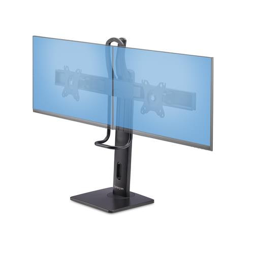 StarTech.com Support de Bureau pour Double Écrans de 27 pouces, Montage VESA 75x75/100x100, Réglage de la Hauteur Sans Outil, Jusqu'à 6kg par Écran - 2MC1S-MONITOR-STAND