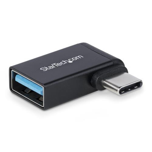 StarTech.com Adaptateur USB-C vers USB-A, Coudé à Droite, USB 5Gbps, 3A, Convertisseur USB-C Mâle vers USB-A Femelle, Boîtier Métallique Durable - Compatible Thunderbolt - USB31CAADGCPRA