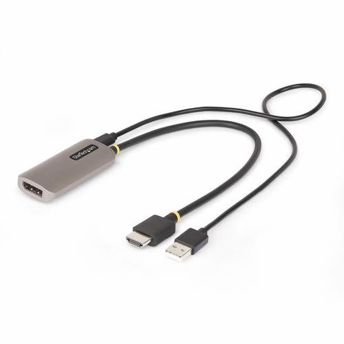 StarTech.com Câble Adaptateur HDMI vers DisplayPort de 30cm, 8K 60Hz, Convertisseur Vidéo Actif HDMI 2.1 vers DP 1.4, Câble HDMI vers DisplayPort 1.4, Alimenté par Bus USB avec Câble Inclus - 148B-HDMI-DP-8K