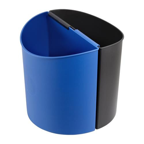 Safco Desk Side Recycling Receptacle Ovale Noir, Bleu - 9927BB