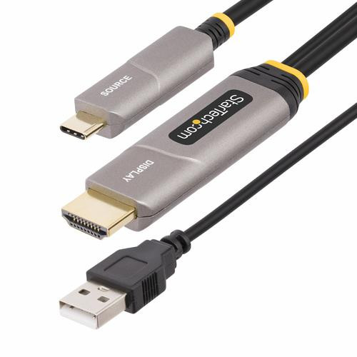 StarTech.com Câble USB-C vers HDMI 2.0 Optique Actif (AOC) de 9,15m, 4K 60Hz, Classé CL3, Câble Optique Actif, Câble Adaptateur USB Type-C vers HDMI Unidirectionnel - 145B-USBC-HDMI4K-AOC