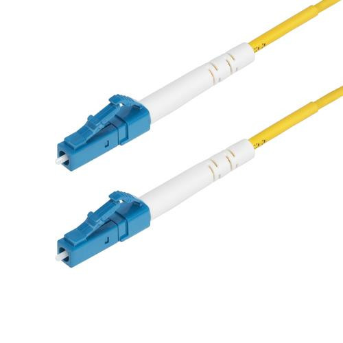 StarTech.com Câble Fibre Optique de 30m Simplex Monomode LC à LC (UPC) OS2, 9/125µm, 40G/100G, Cordon Fibre Optique, Insensible à la Courbure, Faible Perte d'Insertion, Cordon Patch Fibre LSZH - SPSMLCLC-OS2-30M