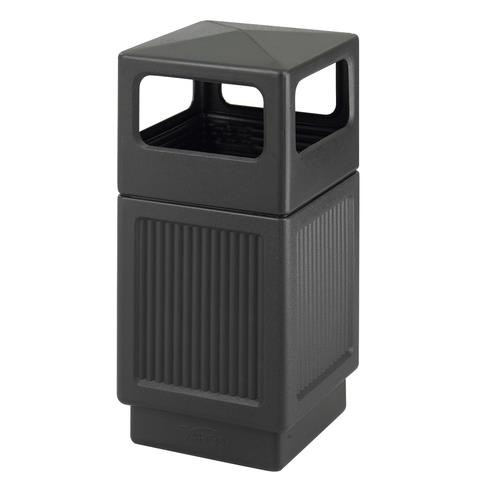 Safco Canmeleon 143,8 L Rectangulaire Plastique, Polyéthylène Noir - 9476BL
