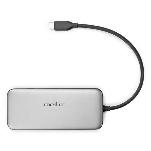 Rocstor  hub & concentrateur USB Type-C 10000 Mbit/s Gris - Y10A320-S1