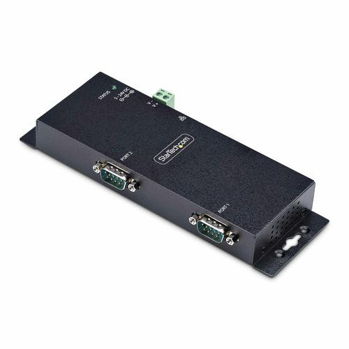 StarTech.com Adaptateur Série vers Ethernet à 2 Ports, Serveur de Périphériques Série IP pour Périphériques RS232 Distants, Montage Mural/ Rail DIN, Boîtier Métallique, Convertisseur Série RJ45 LAN vers DB9, TAA - I23-SERIAL-ETHERNET
