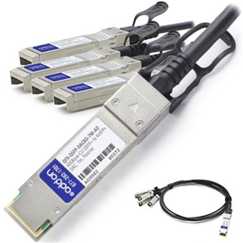 AddOn Networks QSFP+/4xSFP+ 1m câble InfiniBand et à fibres optiques QSFP+ 4xSFP+ Noir - ADD-QCISEN-PDAC1M