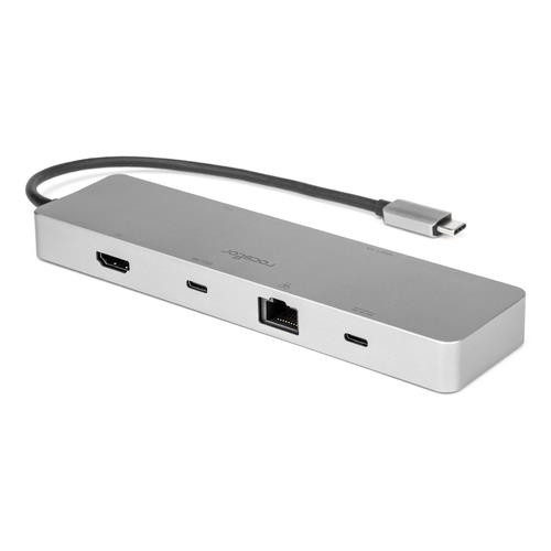 Rocstor  hub & concentrateur USB Type-C 10000 Mbit/s Gris - Y10A322-S1