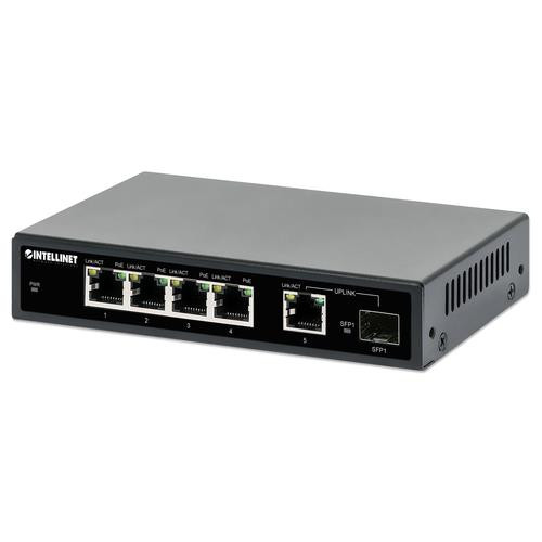 Intellinet  commutateur réseau Gigabit Ethernet (10/100/1000) Connexion Ethernet, supportant l'alimentation via ce port (PoE) Noir - 561822