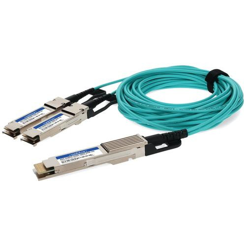 AddOn Networks  câble InfiniBand et à fibres optiques QSFP28-DD 2x QSFP28 Vert - AOC-Q28DD-2Q28-100G-20M-AO