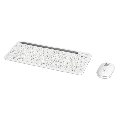Manhattan  clavier Souris incluse Universel RF sans fil + Bluetooth QWERTY Blanc - 180580