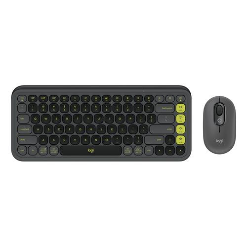 Logitech POP Icon Combo clavier Souris incluse Universel Bluetooth QWERTY Anglais Granit, Vert - 920-013103